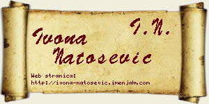 Ivona Natošević vizit kartica